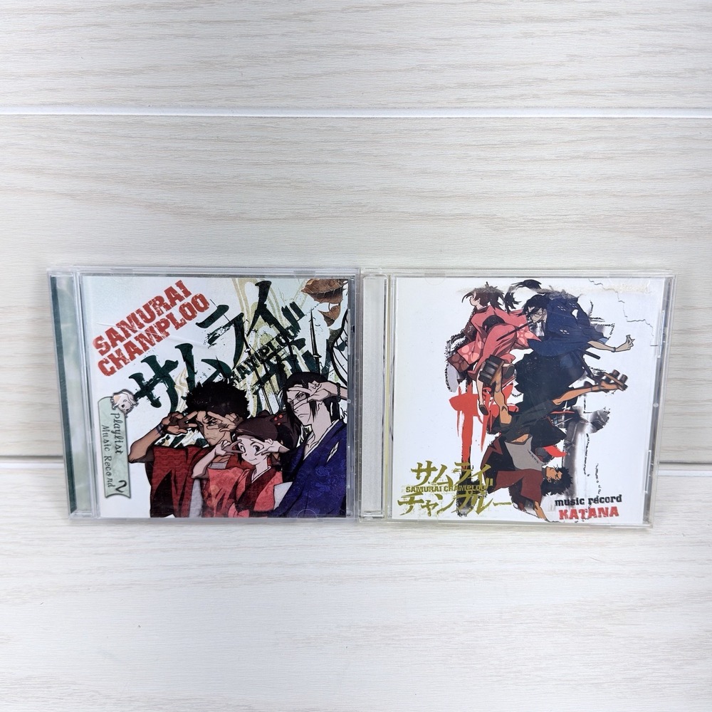 Samurai Champloo Music Record Katana Playlist 2 CD Lot Nujabes Geneon OST